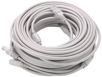 Удлинитель питания + кабель Ethernet для IP камеры видеонаблюдения 20 метров Орбита RJ-45+DC 5.5*2.5