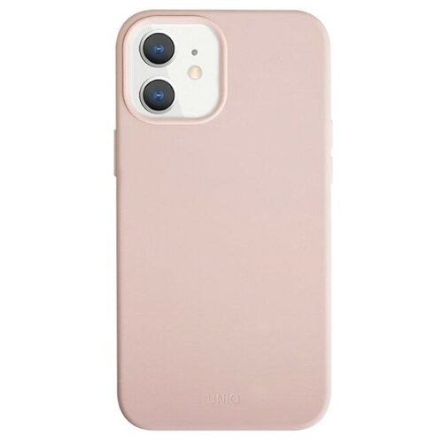 Чехол Uniq LINO Antimicrobial для iPhone 12 mini, цвет Розовый (IP5.4HYB(2020)-LINOHPNK)