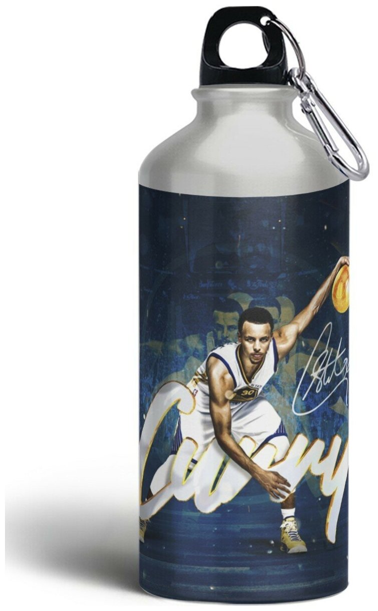 Бутылка спортивная,туристическая фляга, 500мл с карабином Спорт Баскетбол Стефен Карри - 203