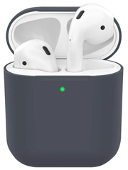 Чехол силиконовый для Airpods 1/Airpods 2 case, серый