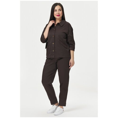 фото Брюки бананы olsi, размер 66, коричневый