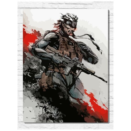 Картина по номерам на холсте игра metal gear solid 5 - 9655 В 30x40