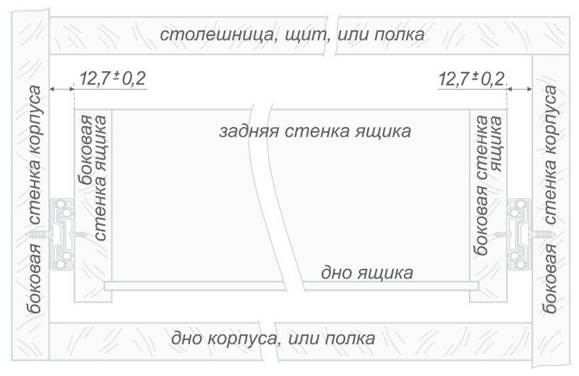 Шариковые направляющие для мебели полного выдвижения для ящиков и тумб, длина 600 мм, без доводчика, телескопические, комплект 2 шт, цинк, до 25 кг - фотография № 5