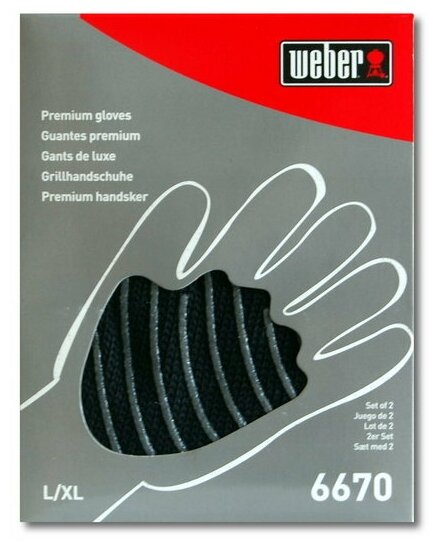 Перчатки Weber BBQ Mitt Black Размер (L/XL) - фотография № 5