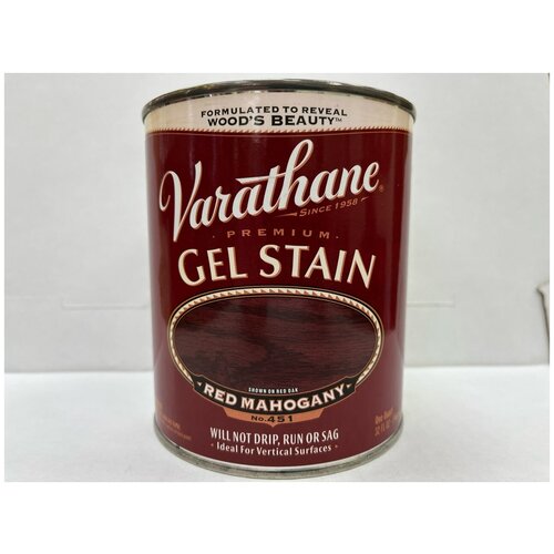 Гель - Масло для дерева, Varathane Premium Gel Stain , для внутренних и наружных работ, Красный махагон, 0,946 л