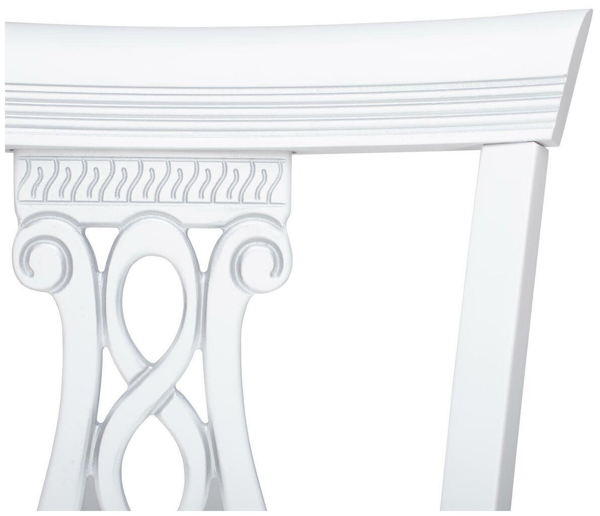 Набор мебели для кухни Leset Дакота 1Р + Юта, цвет Белый + патина серебро (Стол + 4 стула) - фотография № 4