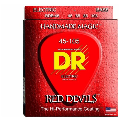 Струны для бас-гитары DR String RDB-45 dr rda 11 red devils струны для акустической гитары