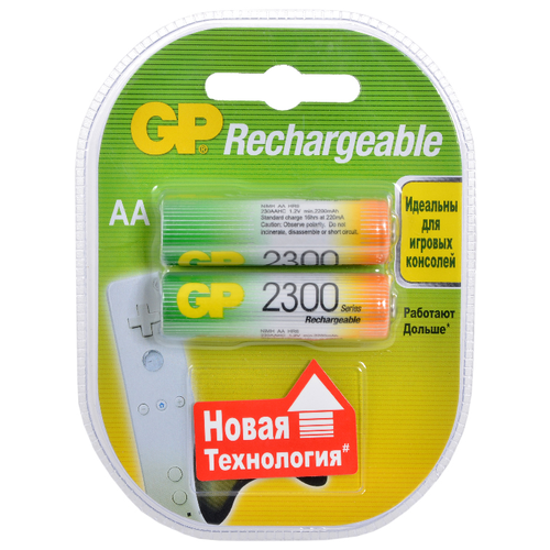 GP Accu AA 2300 mah (2шт) аккумуляторы gp 180aahc uc2 1800 mah aa 2 шт