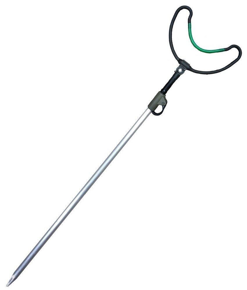 фото Стойка под удочку телескопическая (алюминий) 75/125см с подставкой фидерной НК-3 с регулировкой 3D