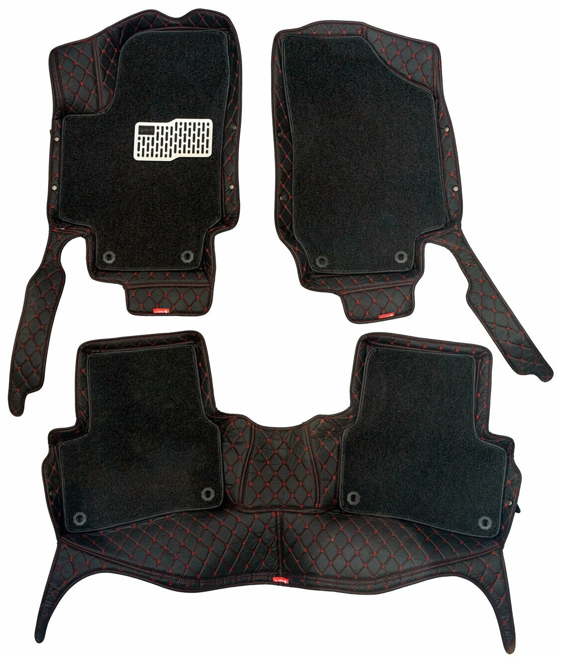 Кожаные 3D коврики Autozs Premium с ворсом для Toyota Land Cruiser 200 ...