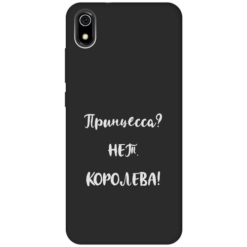 Матовый Soft Touch силиконовый чехол на Xiaomi Redmi 7A, Сяоми Редми 7А с 3D принтом Princes? W черный матовый soft touch силиконовый чехол на xiaomi redmi go сяоми редми го с 3d принтом princes w черный