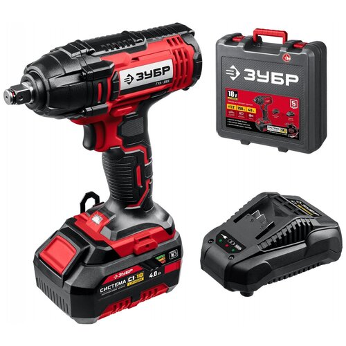 Гайковерт Зубр ГУЛ-255-41 аккум патрон квад12 кейс в комплекте 1489500₽