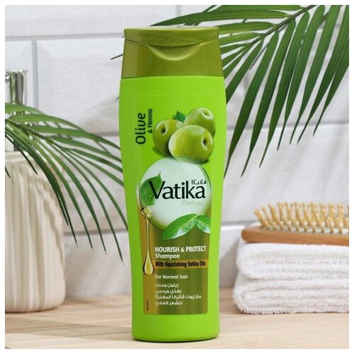 Шампунь для волос Dabur VATIKA Naturals Nourish & Protect питание и защита, 400 мл шампунь для волос dabur vatika naturals hair fall control контроль выпадения волос 600 мл