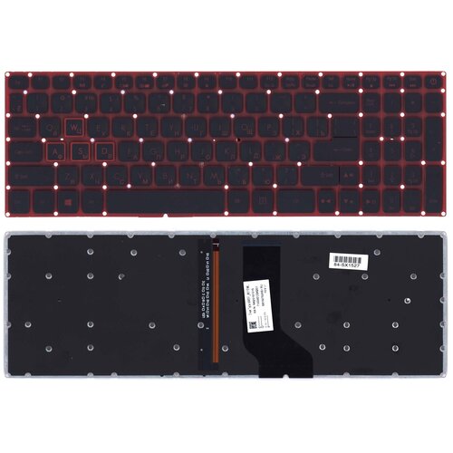 Клавиатура keyboard для ноутбука Acer Aspire VN7-593G-73FZ VN7-593G-73KV VN7-593G-75AG черная с красной подсветкой 1693₽