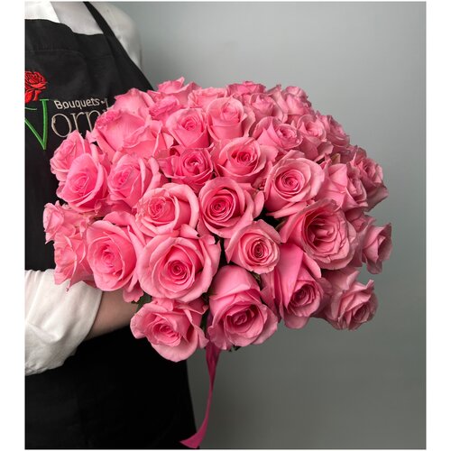 Роза Кения розовая 41 шт 40 см