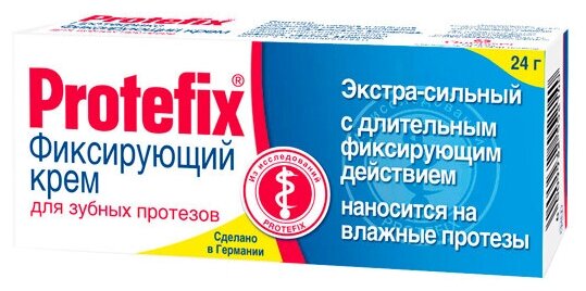 Protefix Фиксирующий крем для зубных протезов экстра-сильный 24 г