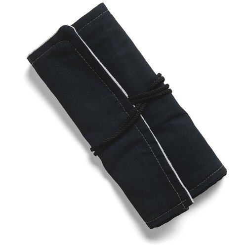 Пенал-скрутка для художника из натуральной ткани, черный