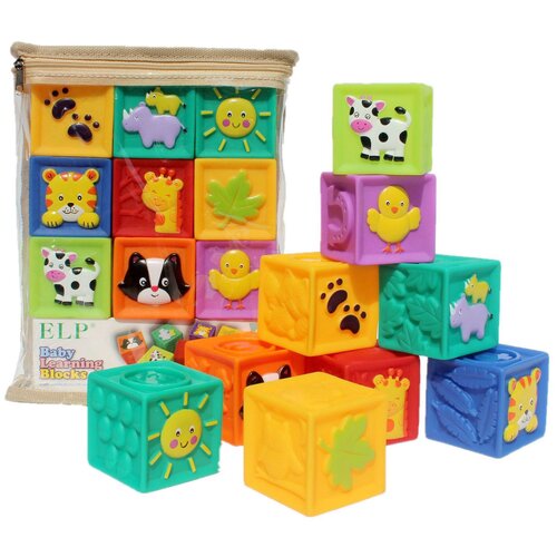 Развивающие мягкие кубики 9шт