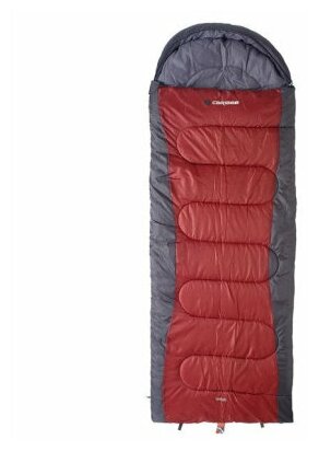 Спальный мешок туристический -10C CARIBEE Snow Drift, красно-серый