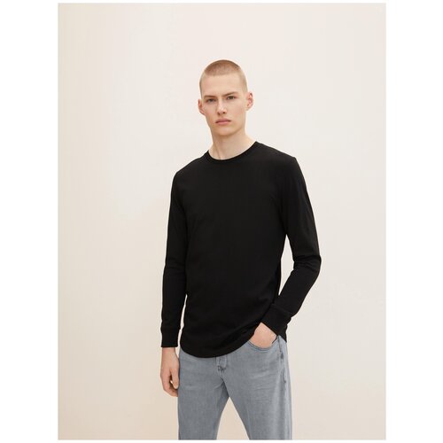 фото Лонгслив tom tailor 1033022/10668 мужской, цвет тёмно-синий, размер xl