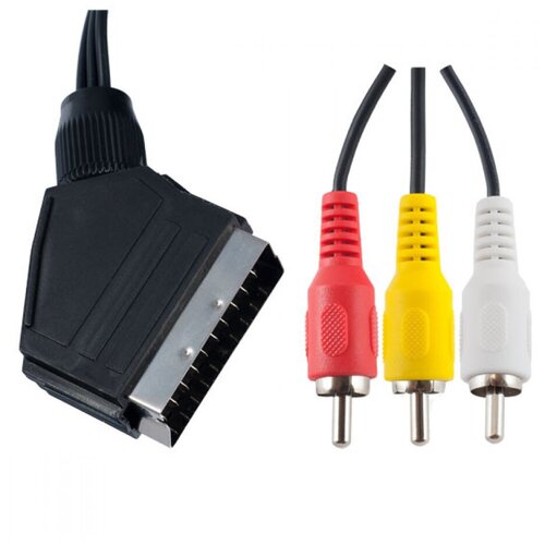 Аксессуар Perfeo SCART 21-pin - 3xRCA 2m S8101