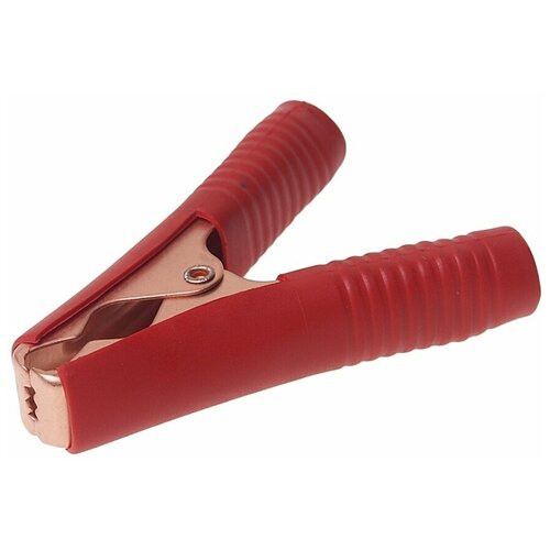 Зажим крокодил 90 мм красный вымпел 257₽