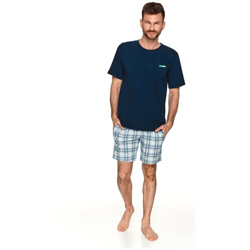 фото Пижама мужская taro igor 2732-01, футболка и шорты, темно-синий, хлопок 100% (размер: xl)