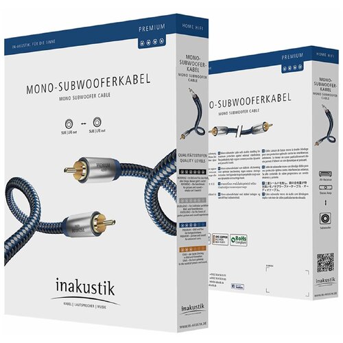 Кабели сабвуферные Inakustik Premium Mono Sub Cable 3,0 м