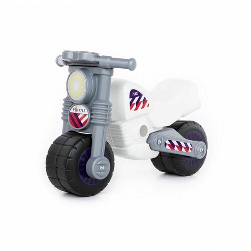Детская каталка-толокар Полесье Моторбайк 63х44см (белый) игрушка каталка полесье мотоцикл военный моторбайк