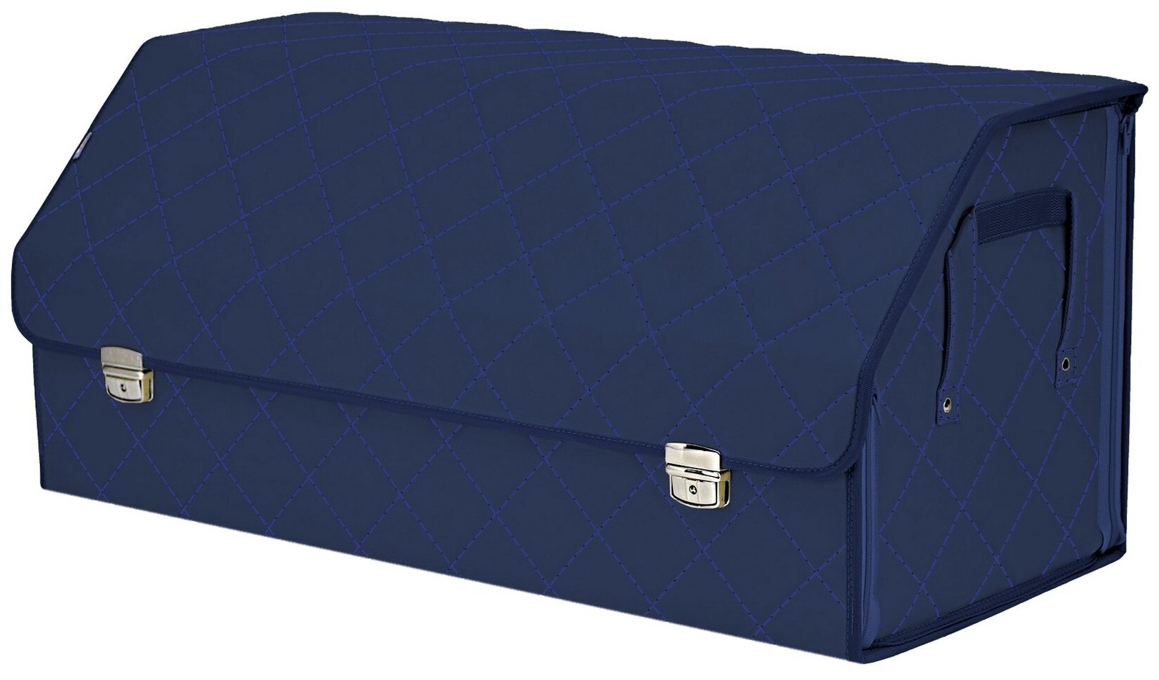 Органайзер-саквояж в багажник "Союз Премиум" (размер XXL). Цвет: синий с синей прострочкой Ромб.