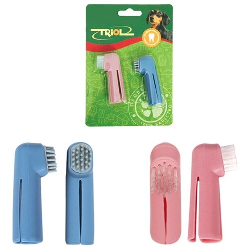 Triol набор зубных щеток-напальчников, 60 мм, упаковка 2 шт