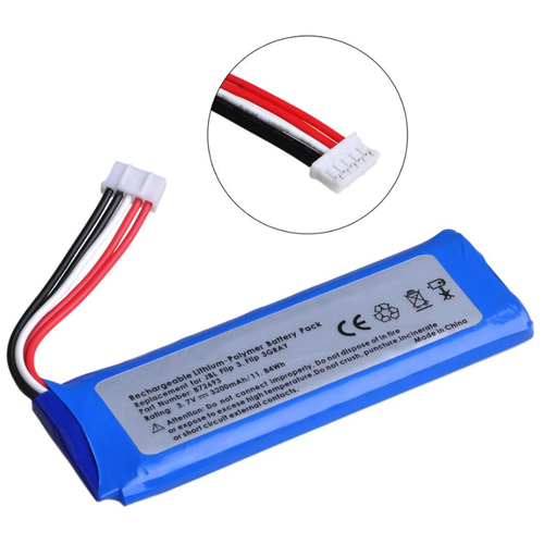 аккумулятор li pol батарея 386590 3 7v li pol 3200 mah 3 8x65x90 mm Aккумулятор Run Energy для JBL Flip 3; Flip 3 Gray