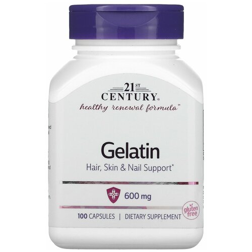 21ST CENTURY Gelatin 600mg (100 капсул) 21st century brilliant brain 30 капсул