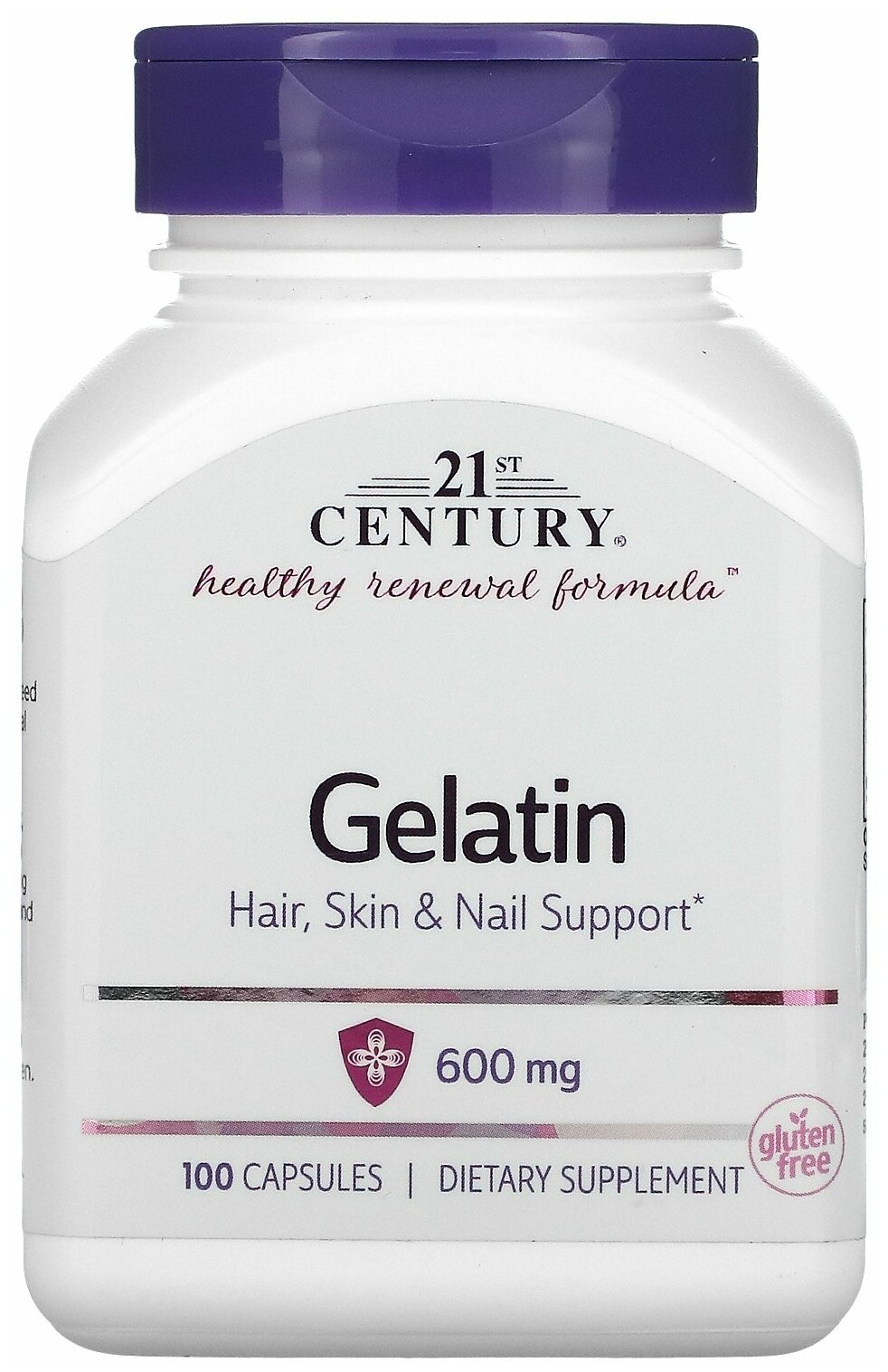 21st Century Gelatin 600 mg 100 caps Нейтральный
