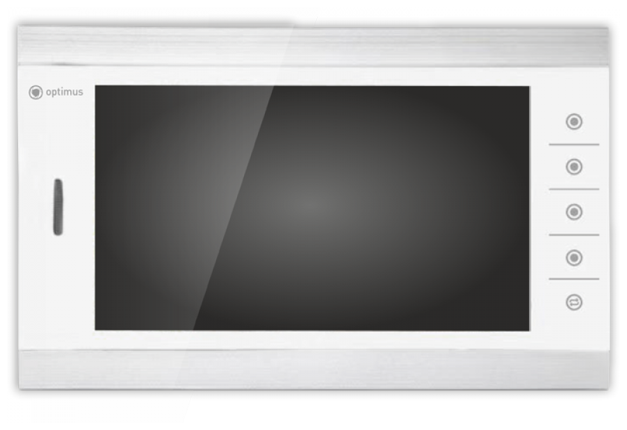 Видеодомофон Optimus VM-10.1 Серебристо-белый