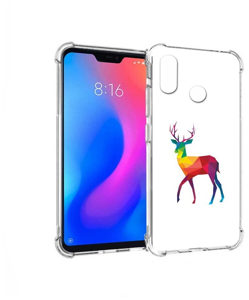 Чехол задняя-панель-накладка-бампер MyPads геометрический олень для Xiaomi Redmi 6 Pro/Xiaomi Mi A2 Lite противоударный