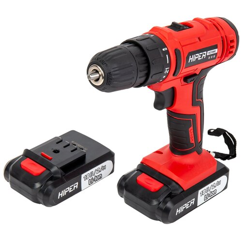 Шуруповерт акк HCD18BC 18В 35Нм 2Ач 2 скорости 2 акк Li-ion БЗП 10мм кейс HIPER 391900₽