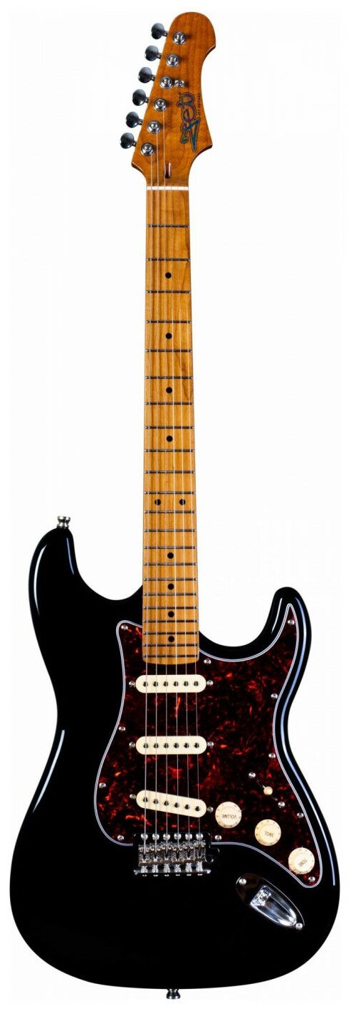 Электрогитара Stratocaster (S-S-S) с винтажным тремоло, Black, Jet