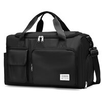 Сумка дорожная BSBags, 30 л, 25х29х47 см, ручная кладь, отделение для обуви, плечевой ремень, водонепроницаемая, черный