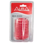 Кабель акустический Aura SCA-B400, 12AWG/4.00мм2, красный прозрачный, 5 м - изображение