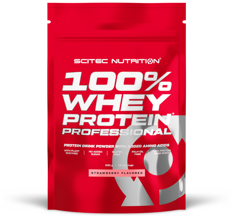 Scitec Nutrition 100% Whey Protein Professional 500 гр, клубника