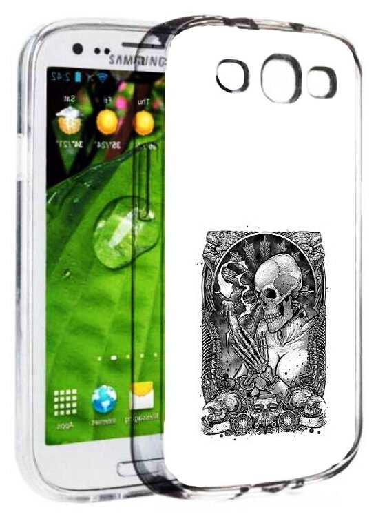Чехол задняя-панель-накладка-бампер MyPads девушка скелет для Samsung Galaxy S3 GT-I9300/Duos GT-I9300I противоударный