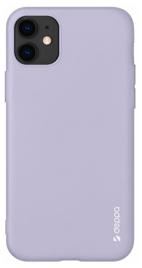 Чехол (клип-кейс) DEPPA Gel Color Case, для Apple iPhone 11, лаванда [87244] - фото №1
