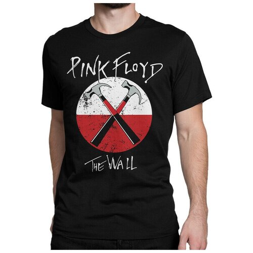 Футболка Design Heroes Рок Группа Pink Floyd Мужская Черная 2XL