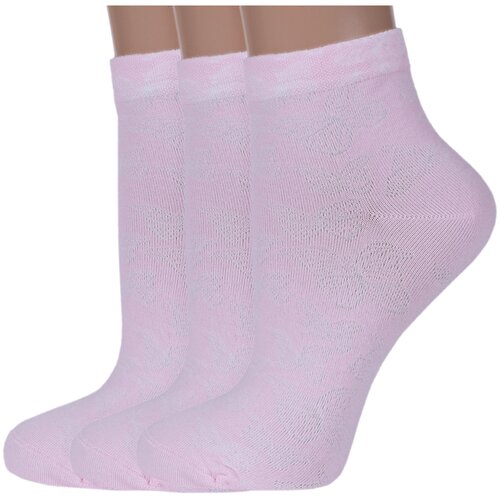 фото Женские носки rusocks укороченные, размер 23-25 (36-39), розовый