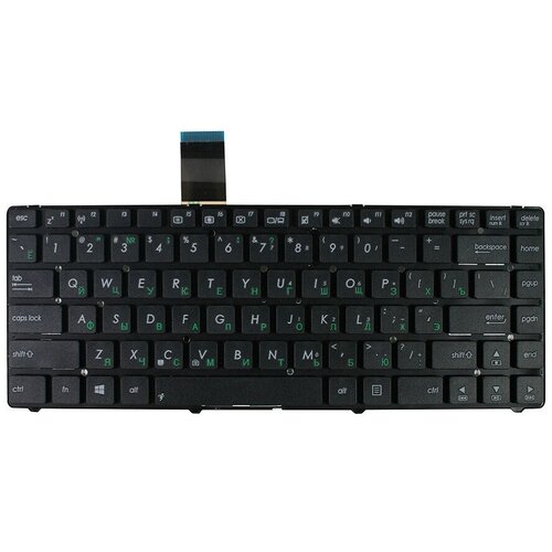 Клавиатура для ноутбука Asus K45, U44, K45A, K45V Series. Плоский Enter. Черная, без рамки. PN: PK130ND2B00. клавиатура для ноутбука asus k45a k45de k45v k45v черная без рамки