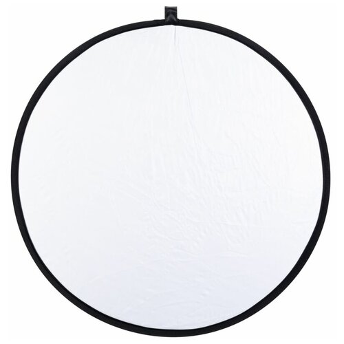 Светоотражатель Meking круглый, двухсторонний (белый/серебро), 60 см