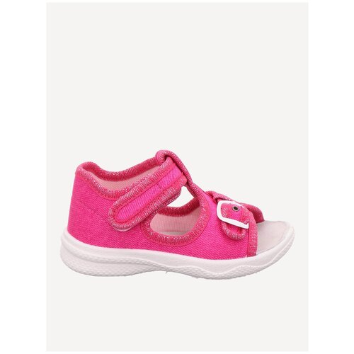 Туфли летние открытые SUPERFIT, для девочек, цвет Розовый, размер 25 розового цвета