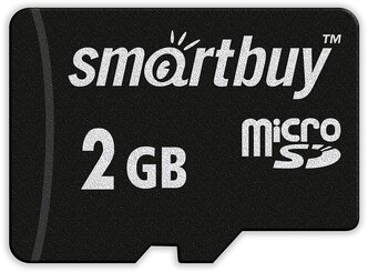 micro SD карта памяти Smartbuy 2 GB (с адаптером SD)