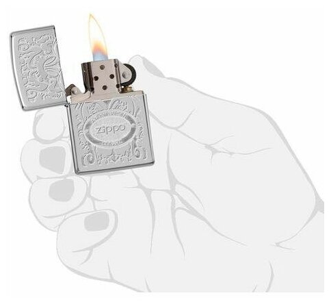 Зажигалка бензиновая Zippo 24751 American Classic High Polish Chrome - фотография № 9